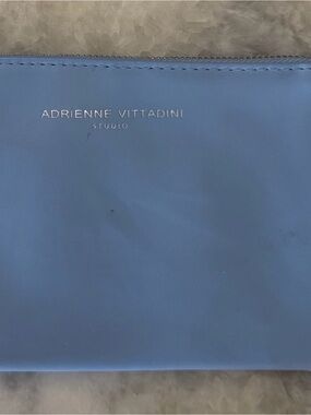 Adrienne Vittadini Light Blue Leather Wristlet